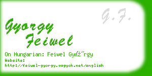 gyorgy feiwel business card